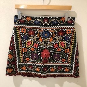 Zara Embroidered Skirt